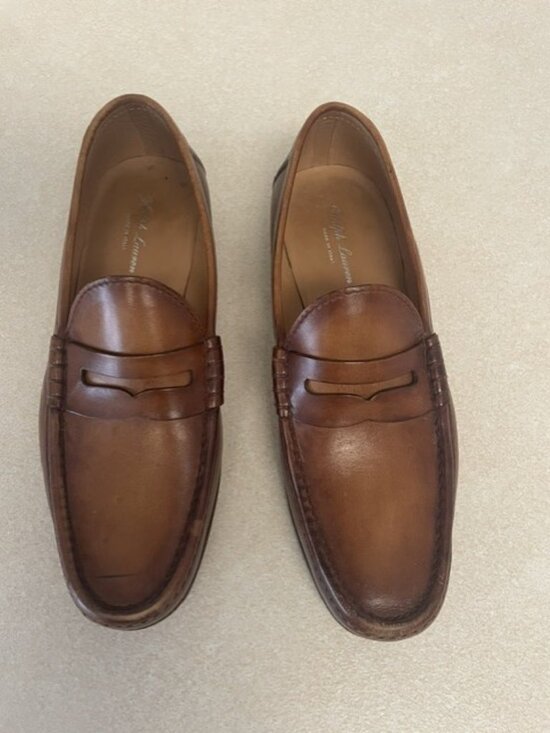 2 pairs of Ralph Lauren Mens Chalmers Burnished Calfskin Penny Loafers size 8.5 main image 9